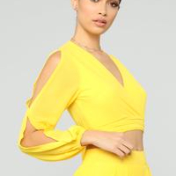 Fashion Nova | Yellow 2 Piece Set - Picture 2 of 3